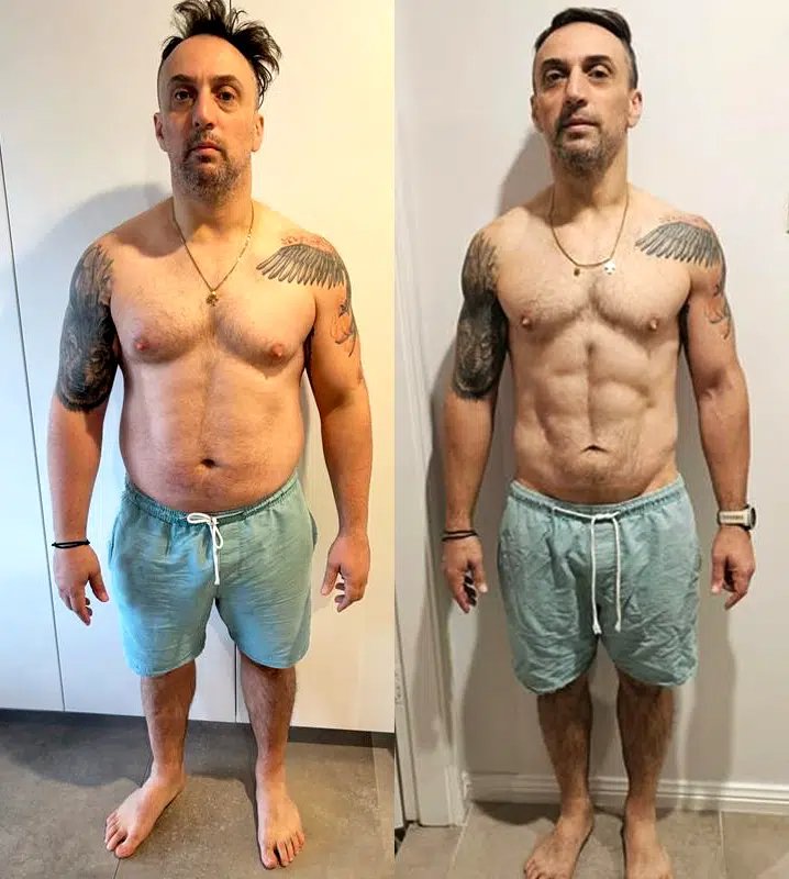 Theo K. transformation - 18kg lost over coaching at 365 Performance