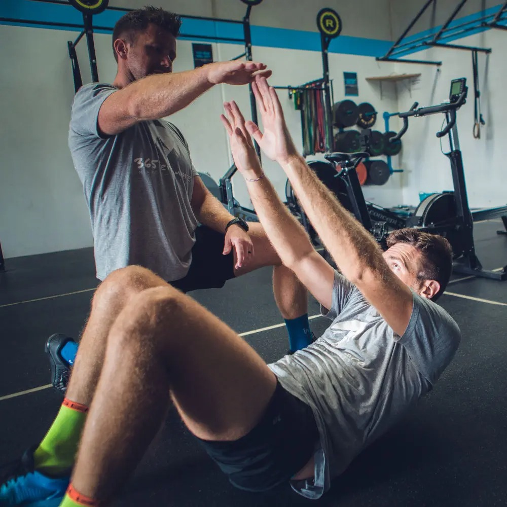 Personal training session with qualified strength and conditioning coach at 365 Performance